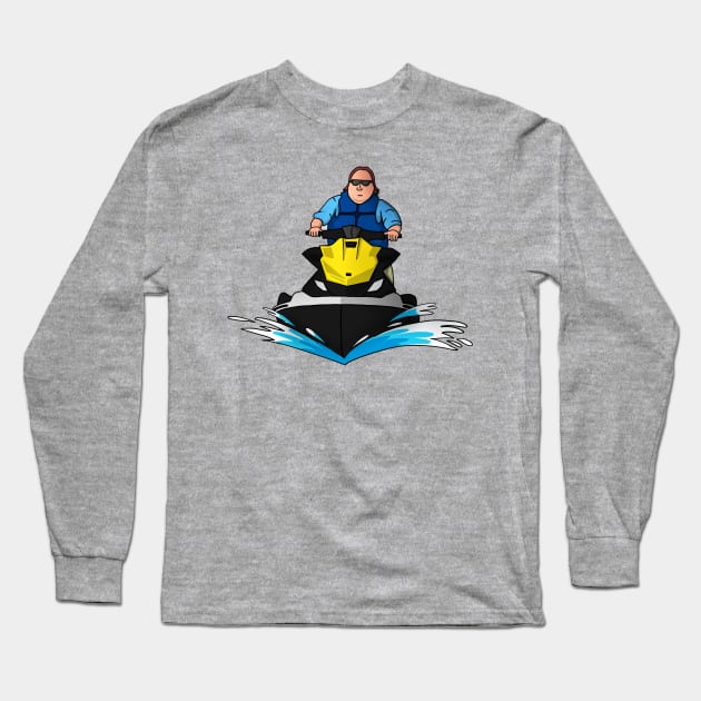 Jetski Guy Long Sleeve T-Shirt by Ratatosk